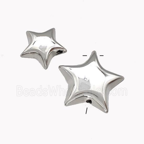 Copper Star Pendant Hollow Platinum Plated