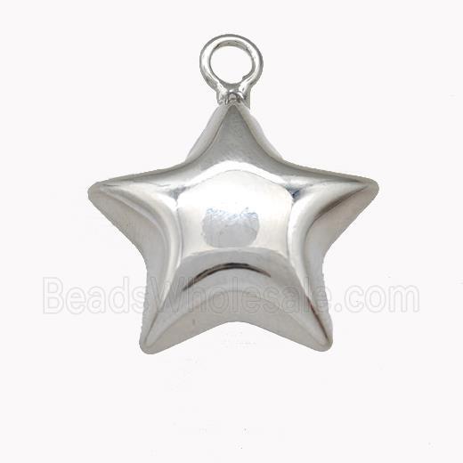 Copper Star Pendant Hollow Platinum Plated