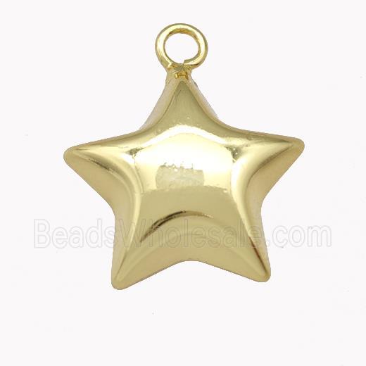 Copper Star Pendant Hollow Gold Plated