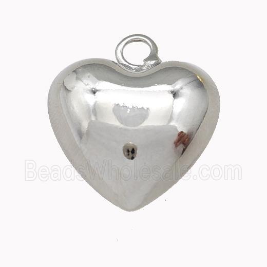 Copper Heart Pendant Hollow Platinum Plated
