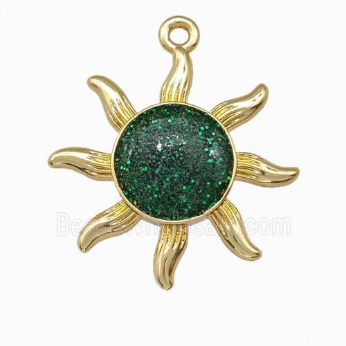 Copper Sun Pendant Gold Plated