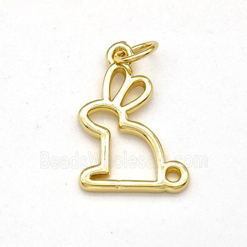 Copper Rabbit Pendant Gold Plated