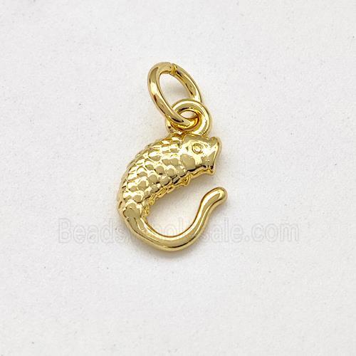 Copper Fish Pendant Gold Plated