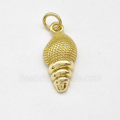 Conch Shell Charms Copper Pendnat Gold Plated