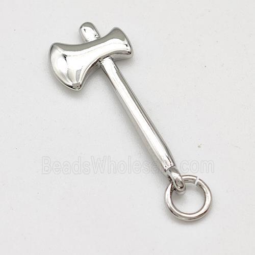 Axe Charms Copper Pendant Platinum Plated