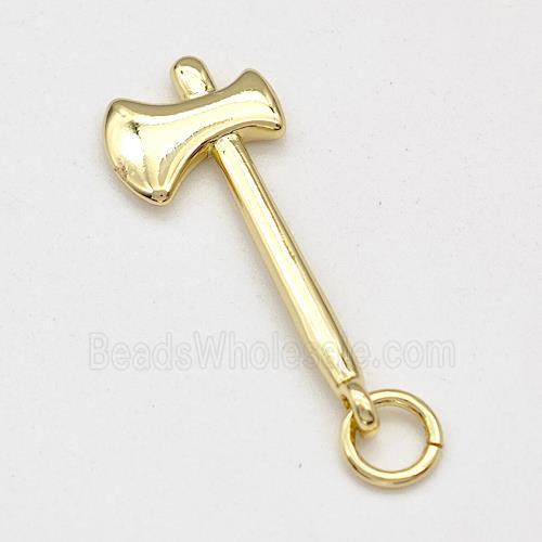 Axe Charms Copper Pendant Gold Plated