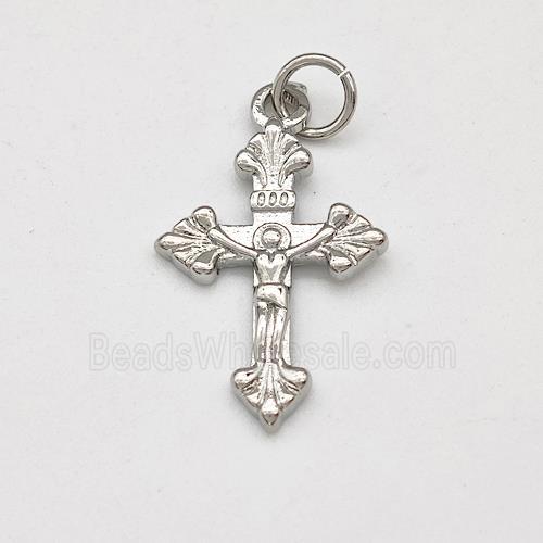 Copper Crucifix Cross Pendant Jesus Platinum Plated