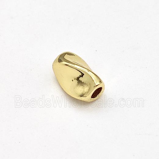 Copper Twist Beads Gold Plated