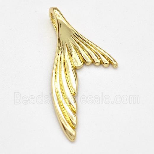 Copper Shark-tail Pendant Gold Plated