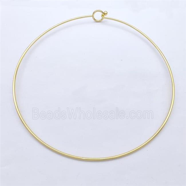 Copper Wire Collar Necklace Gold Plated