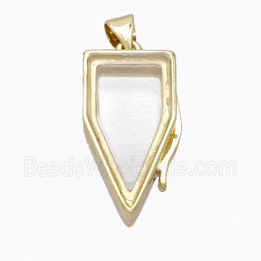 Copper Bullet Locket Pendant Gold Plated