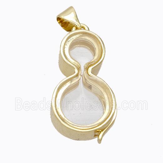 Copper Gourd Locket Pendant Gold Plated