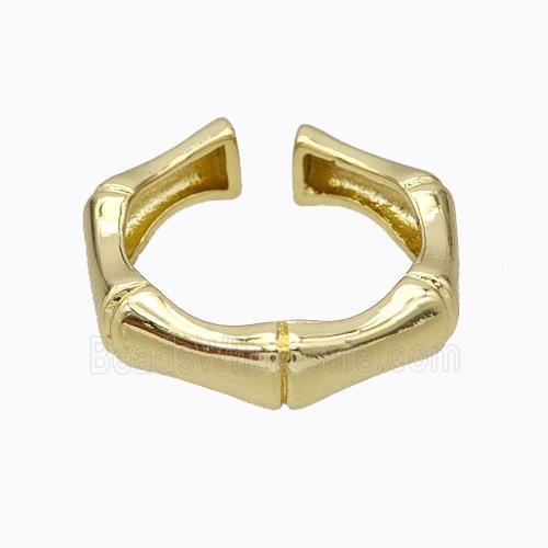 Copper Bamboo Rings Gold Plated