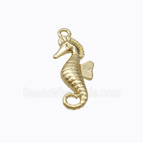 Copper Seahorse Pendant Gold Plated