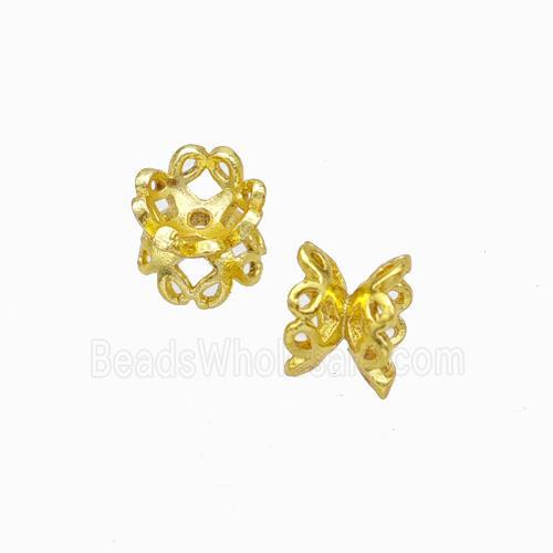 Copper Beadcaps Double Gold Plated