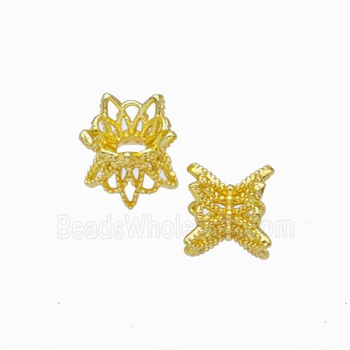 Copper Beadcaps Double Gold Plated