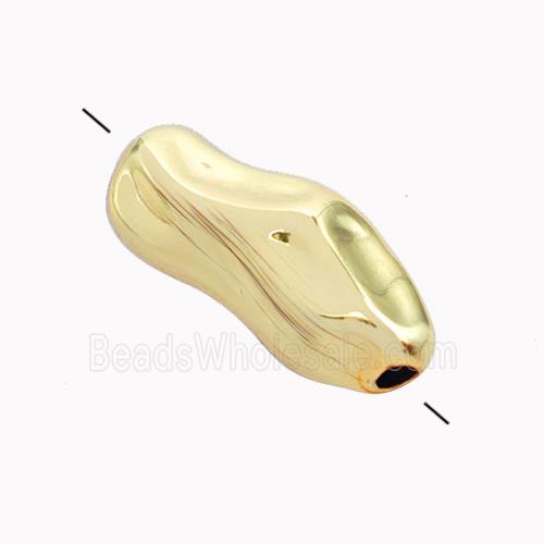 Copper Nugget Beads Freeform Gold Plated