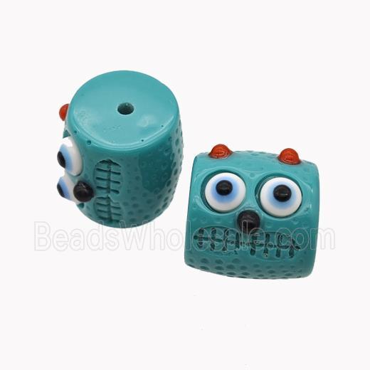 Teal Resin Monster Beads