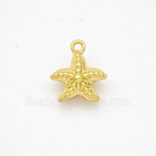 Copper Starfish Pendant Gold Plated