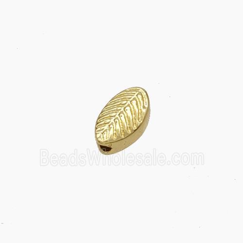 Copper Leaf Beads Gold Plated