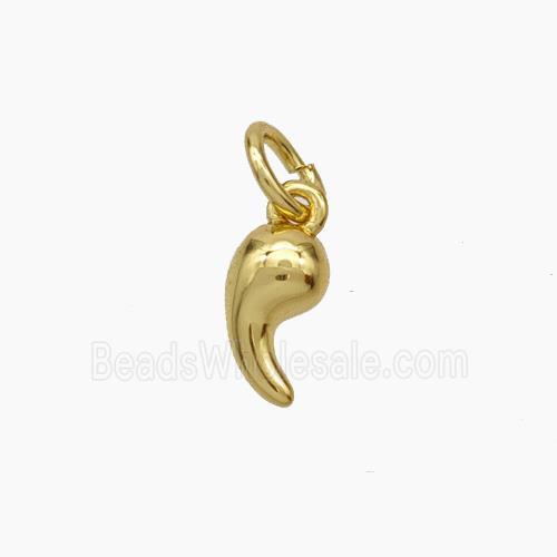 Copper Comma Pendant Gold Plated