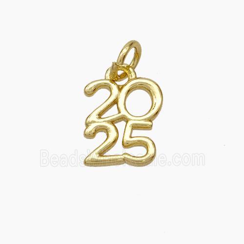 Copper 2025 Pendant Gold Plated