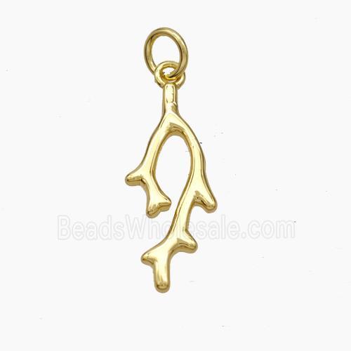 Copper Branch Pendant Gold Plated