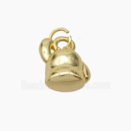 Copper Teapot Pendant Gold Plated