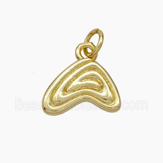 Copper Triangle Pendant Gold Plated