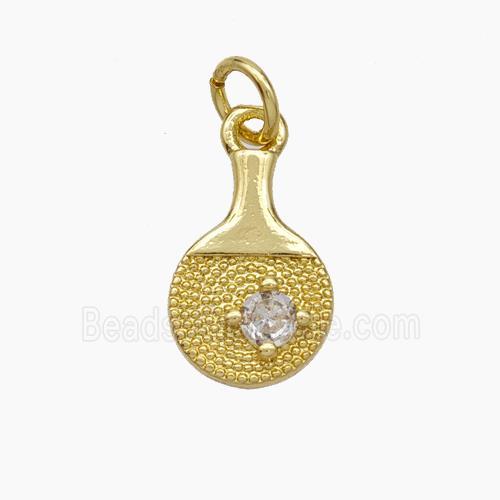 Wine Bags Charms Copper Pendant Pave Zirconia Gold Plated