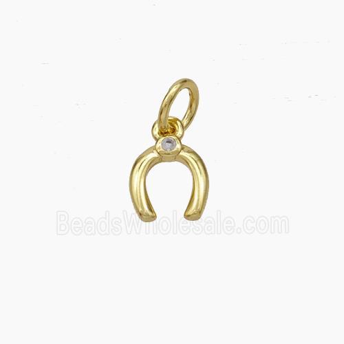Copper Horseshoe Pendant Gold Plated