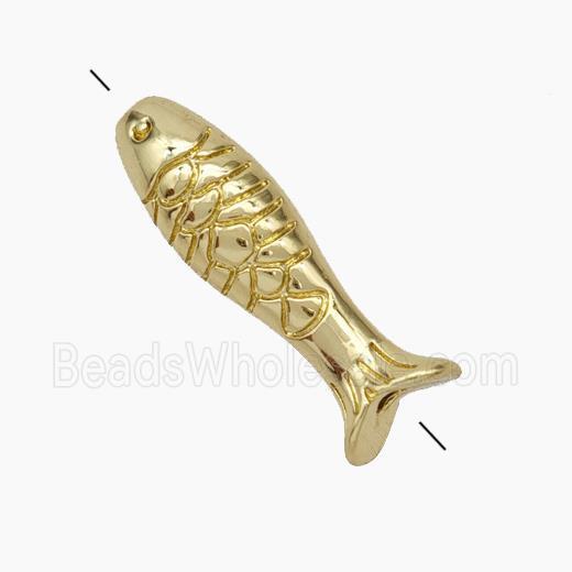 Copper Fish Beads Gold Plated