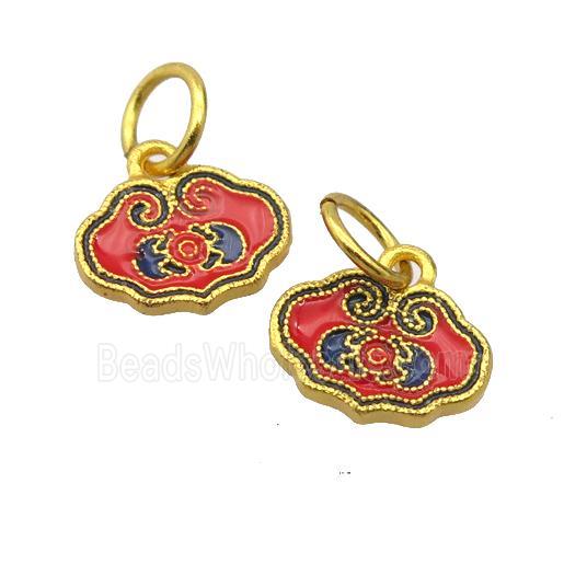 Chinse traditional jewelry pendant with enamel, alloy, gold plated
