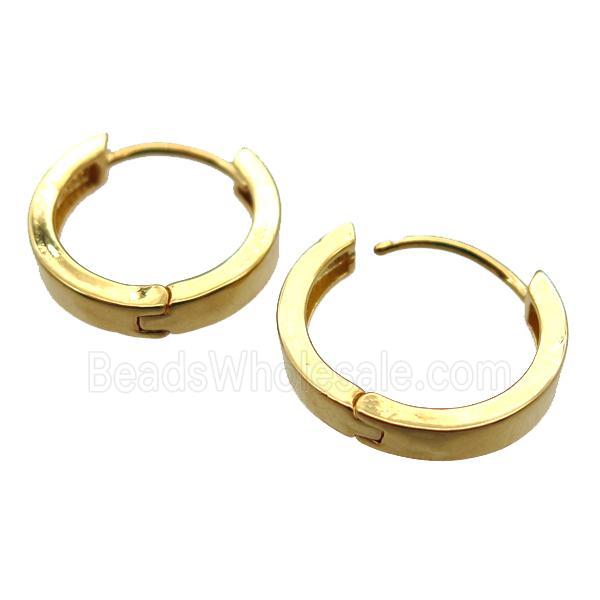 copper Hoop Earrings, gold plated