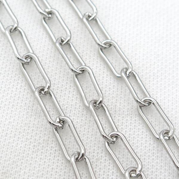 Copper Paperclip Chain Platinum Plated