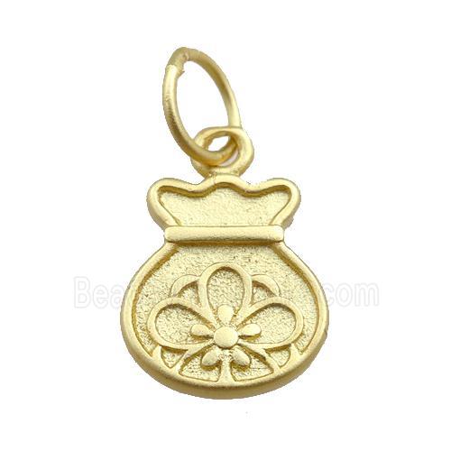 copper pendant, moneybag, duck gold