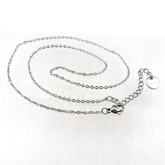 Stainless Steel necklace, platinum plated