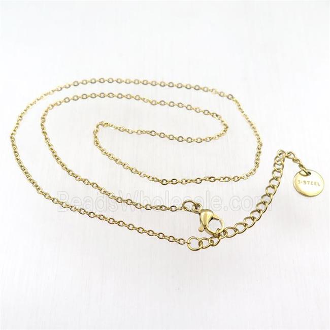 Stainless Steel Necklace Chain Gold Plated
