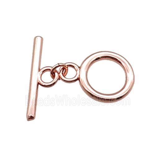 copper toggle clasp, rose gold