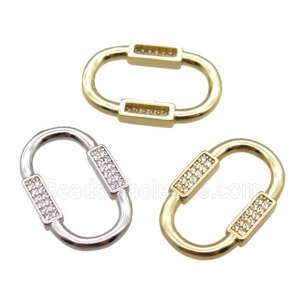 copper connector pave zircon, linker, mixed