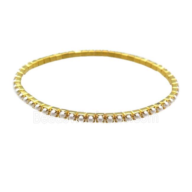 copper bangle, adjustable, gold plated