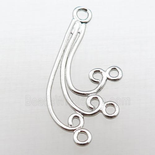 copper pendant, platinum plated