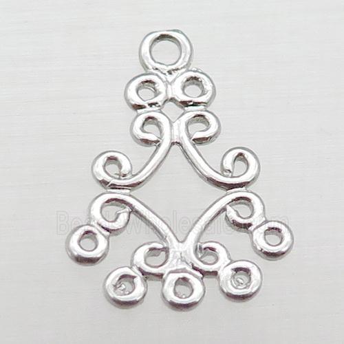 copper pendant, platinum plated