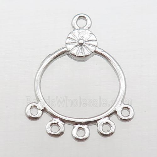 copper pendant, platinum plated