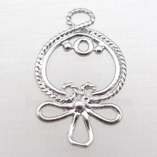 copper pendant, platinum plated
