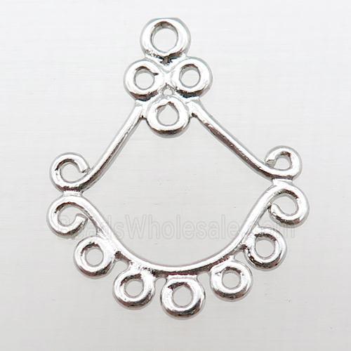 copper pendant, platinum plated