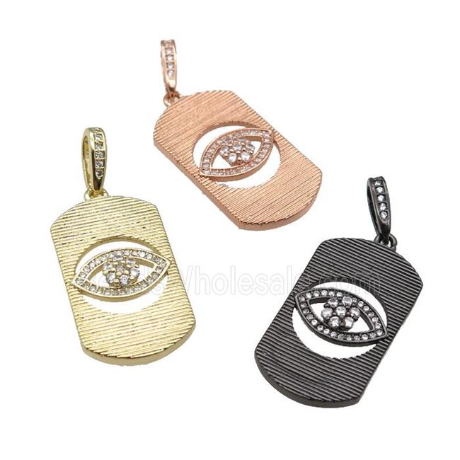 copper Eye pendant paved zircon, mixed