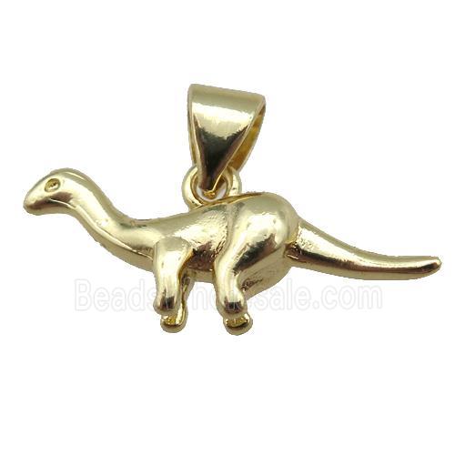 copper dragon pendant, gold plated