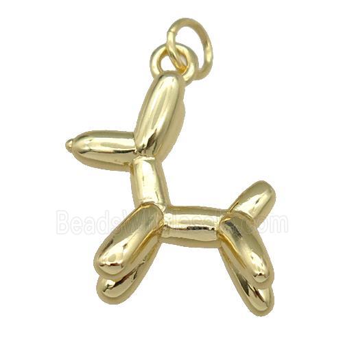 Copper Dog Charms Pendant Gold Plated