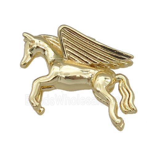 copper horse pendant, gold plated